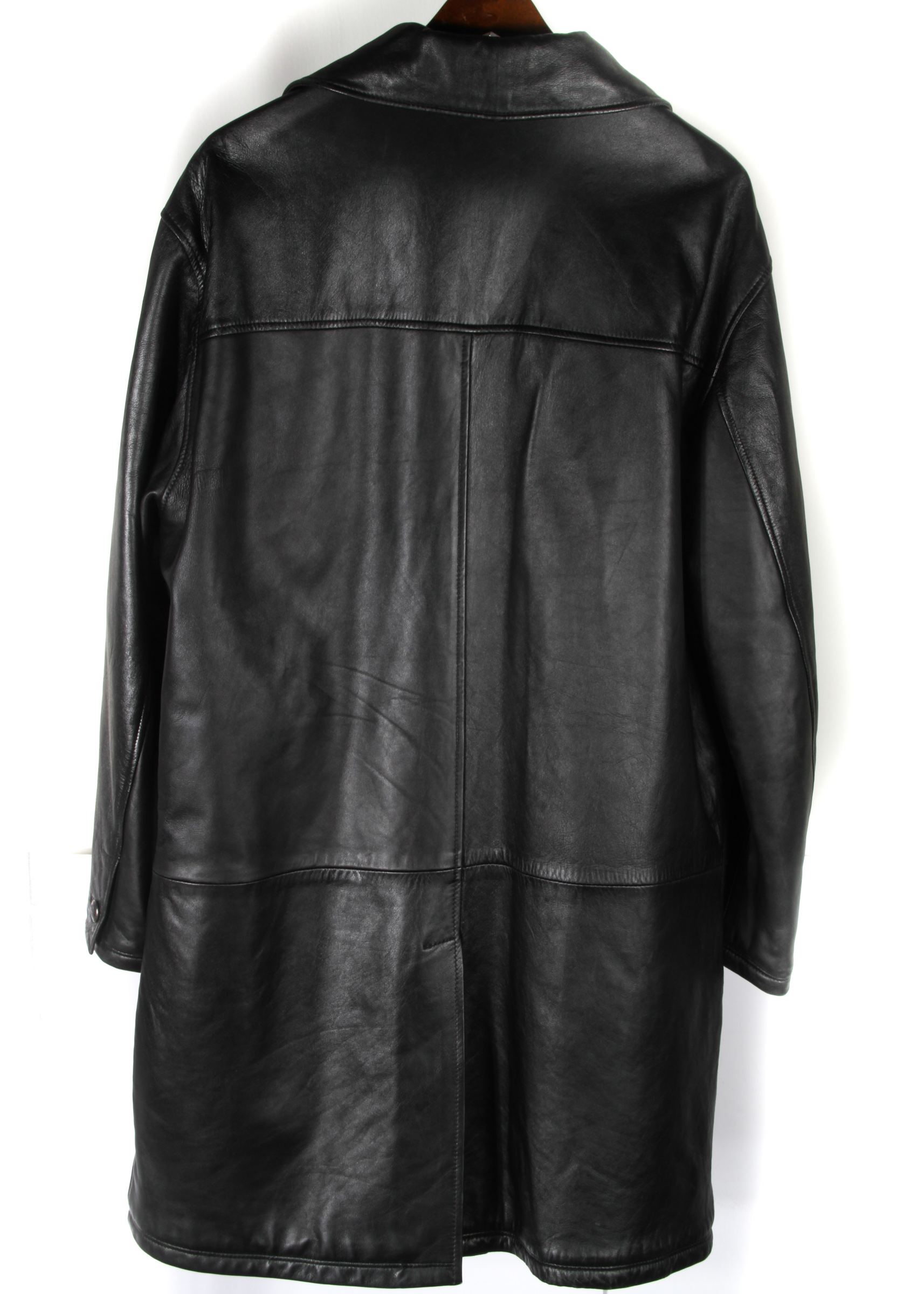 Versace Classic V2 Men's Black Leather Coat