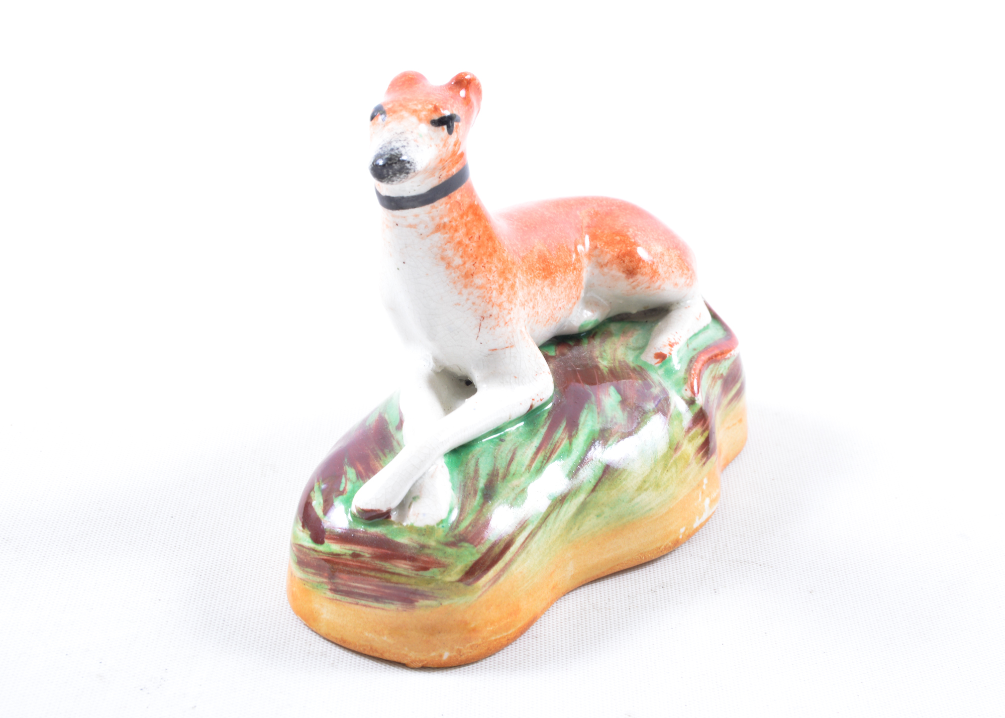 Staffordshire-Style Porcelain Dog Figurine