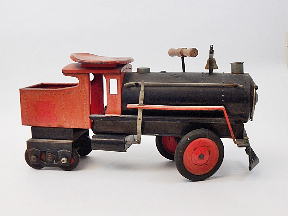 Vintage Keystone Steel Toy Ride On Train Locomotive