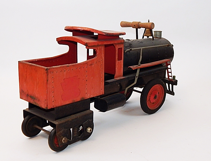 Vintage Keystone Steel Toy Ride On Train Locomotive