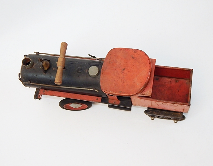 Vintage Keystone Steel Toy Ride On Train Locomotive