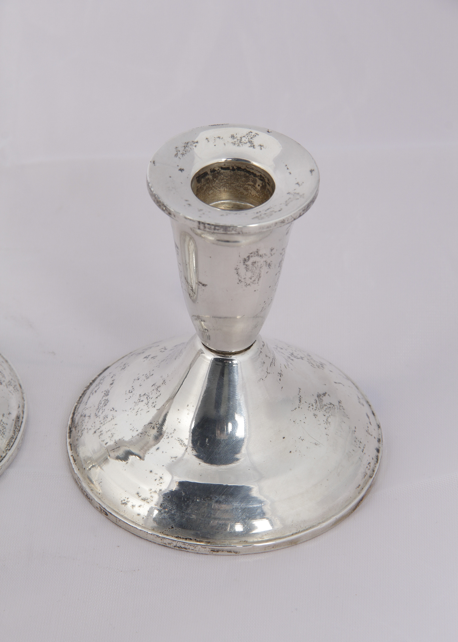 Pair of Weighted Sterling Silver Candle Holders