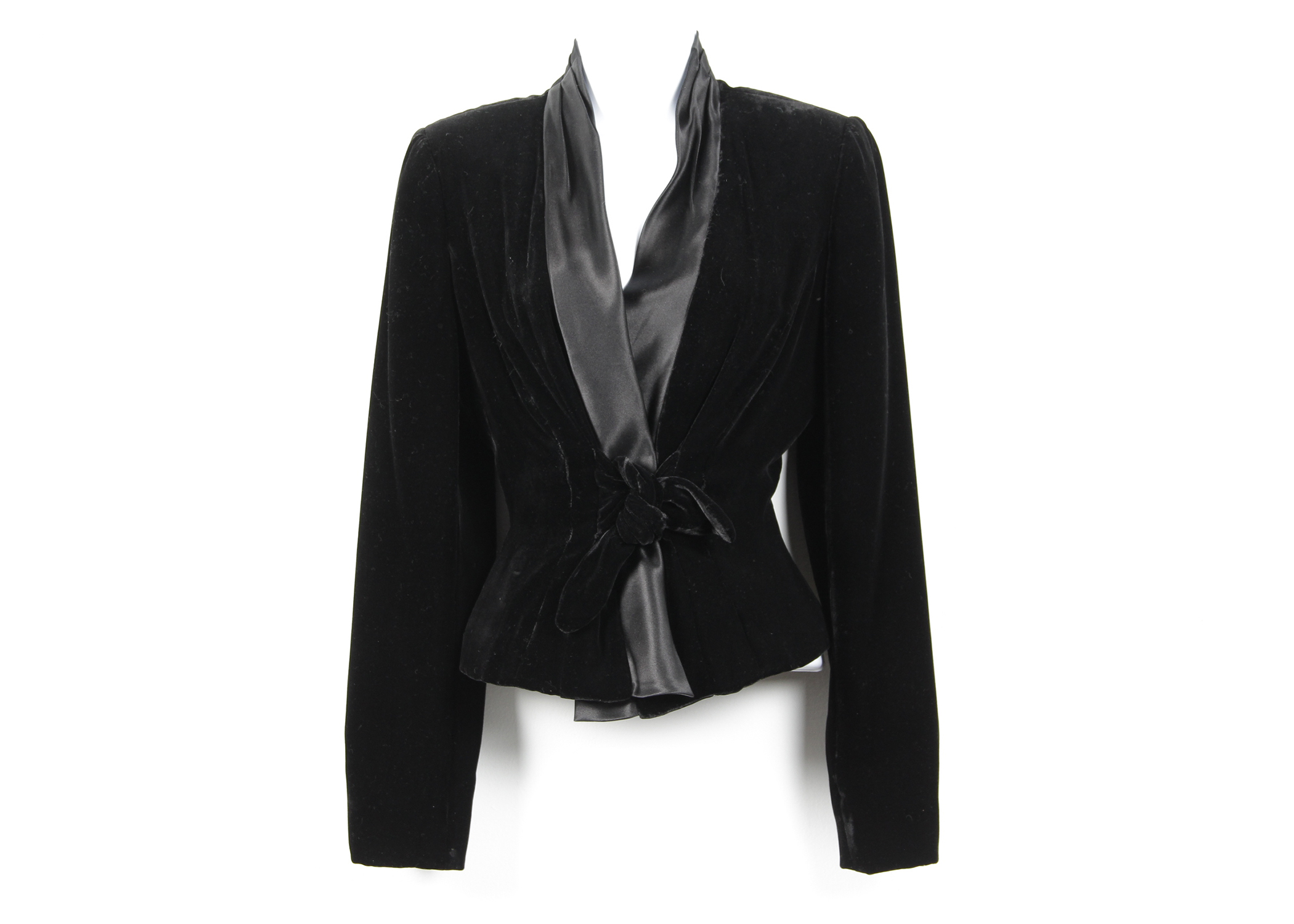 Vintage Carmen Marc Valvo Velvet and Silk Cocktail Jacket