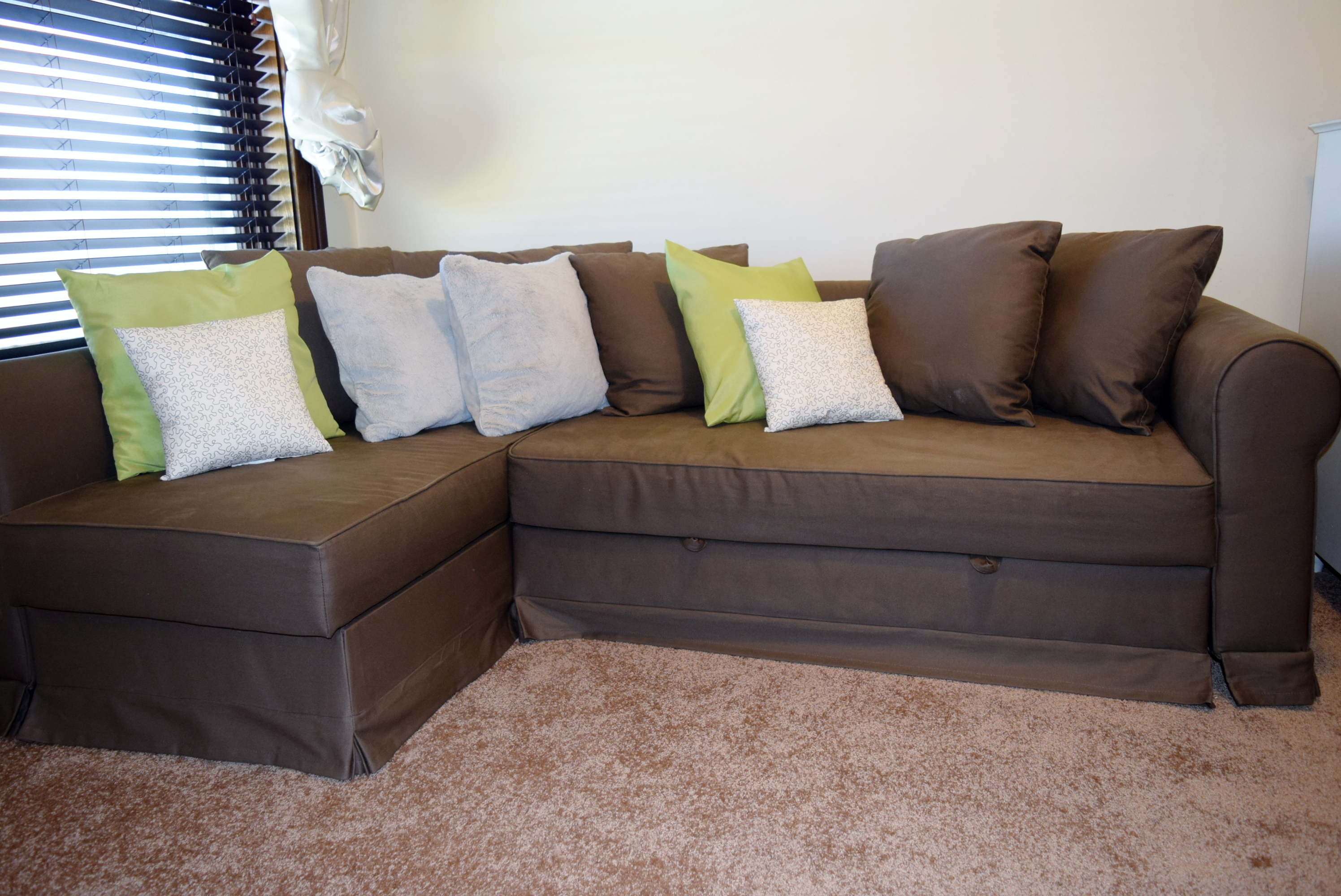 Ikea Moheda Sofabed with Chaise and Storage