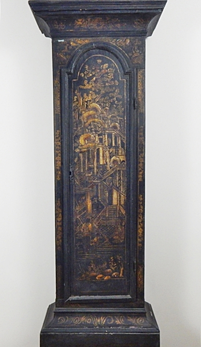 18th Century Chinoiserie Lacquer R. Henderson Grandfather Clock
