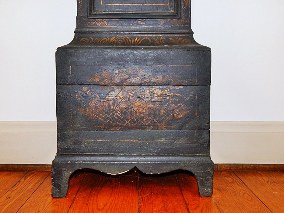 18th Century Chinoiserie Lacquer R. Henderson Grandfather Clock