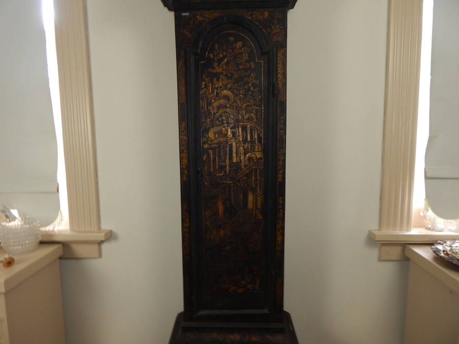 18th Century Chinoiserie Lacquer R. Henderson Grandfather Clock