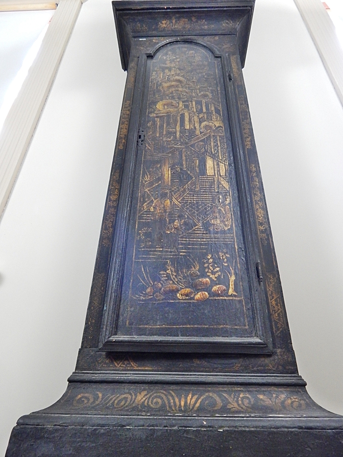18th Century Chinoiserie Lacquer R. Henderson Grandfather Clock