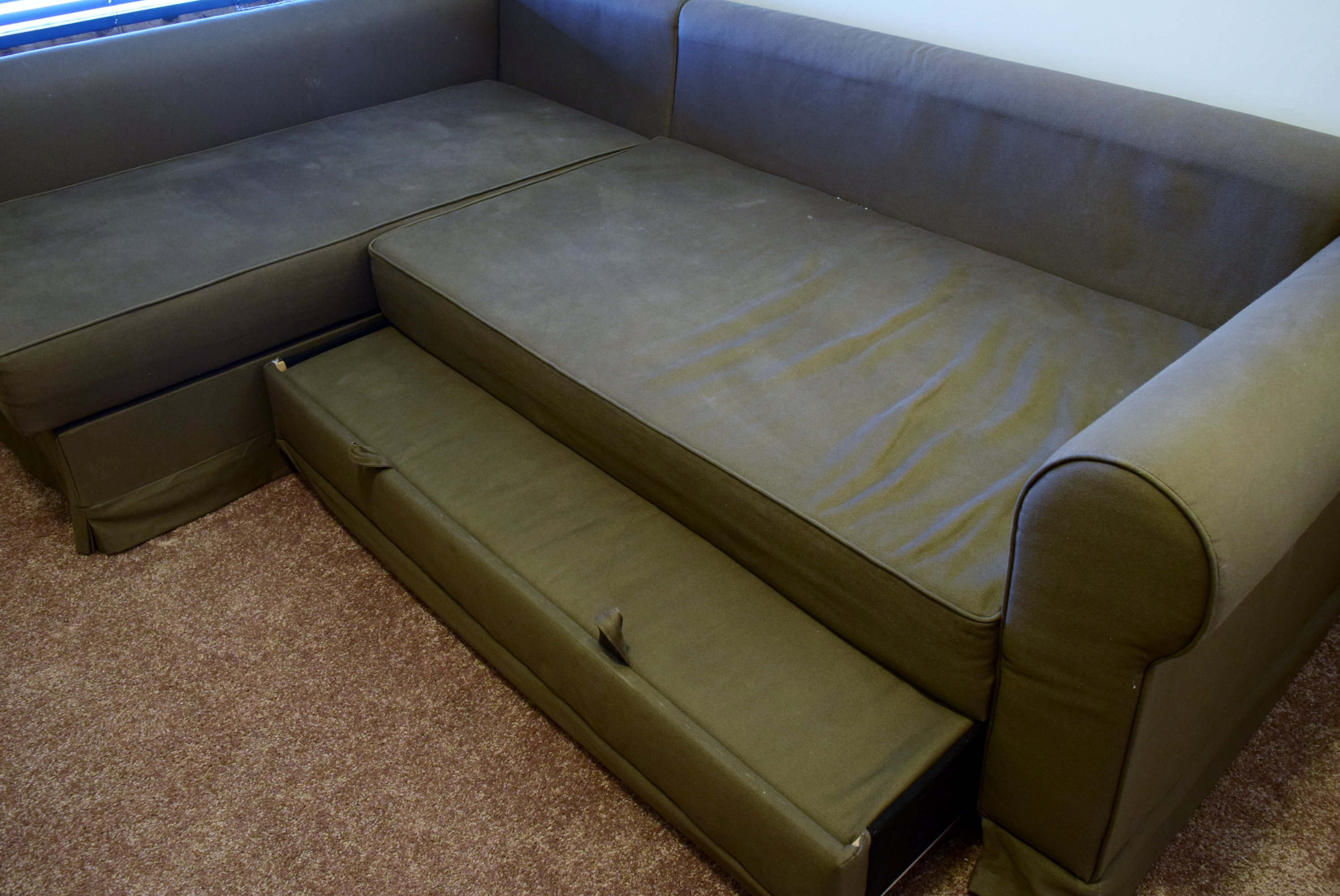 Ikea Moheda Sofabed with Chaise and Storage
