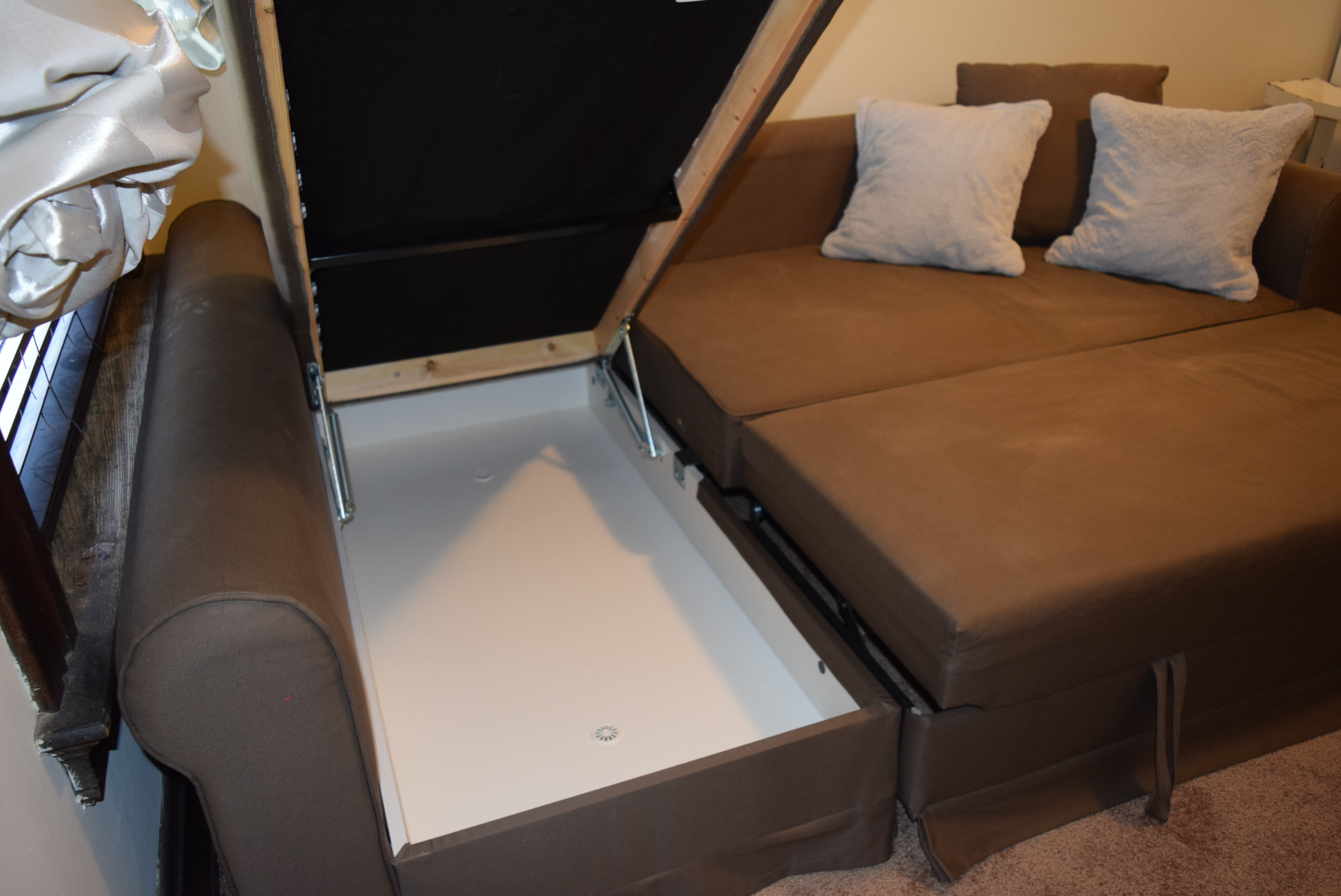 Ikea Moheda Sofabed with Chaise and Storage