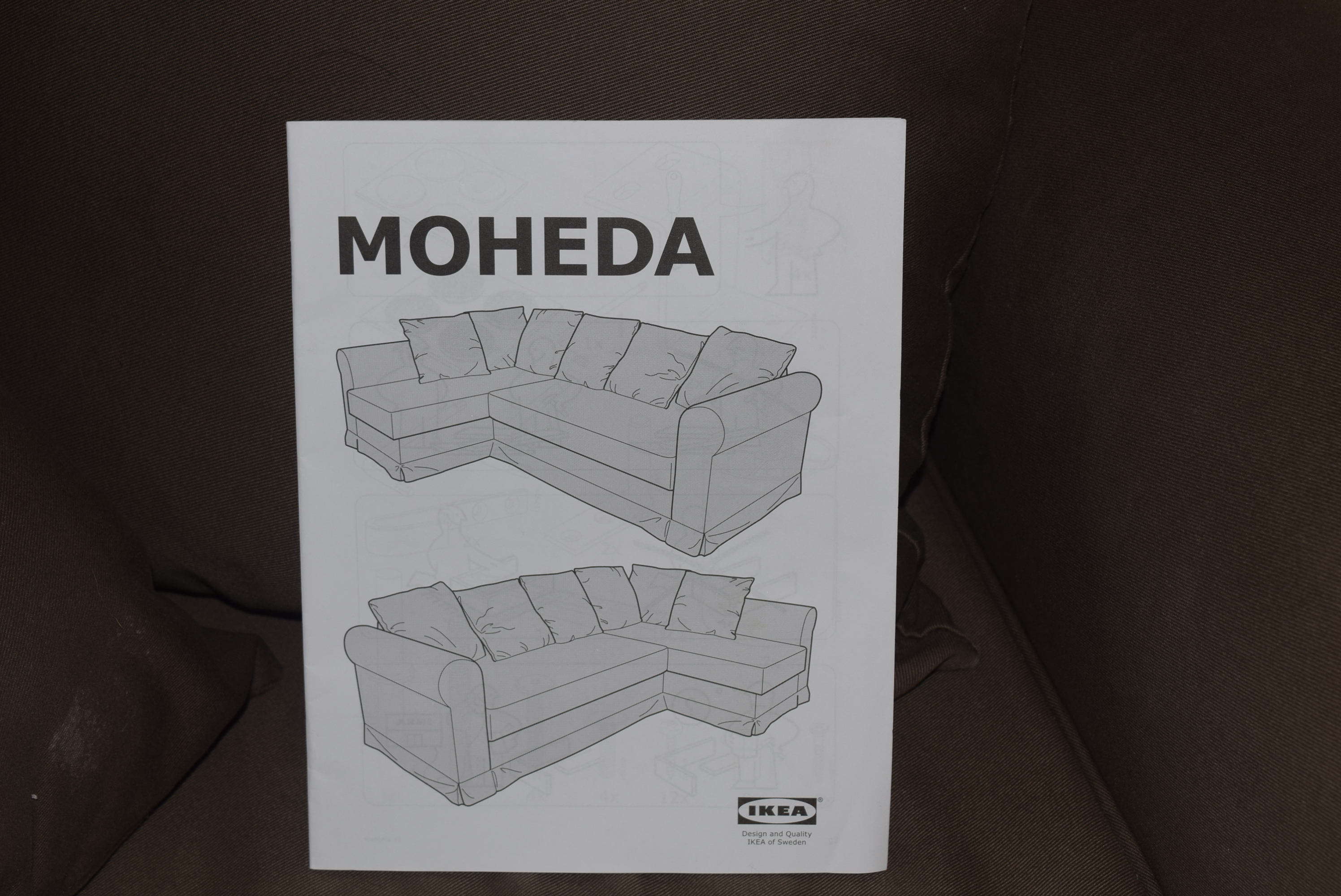 Ikea Moheda Sofabed with Chaise and Storage