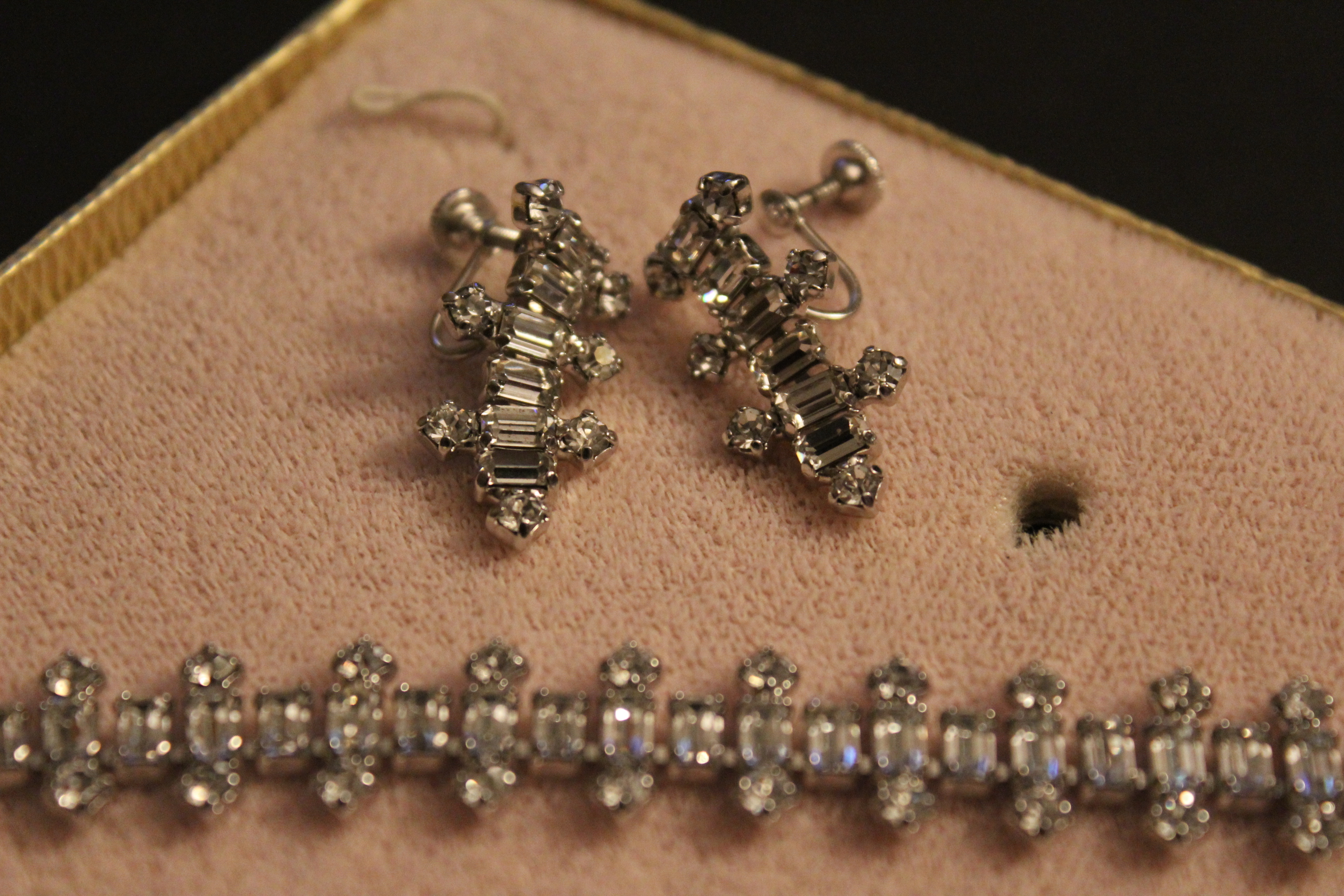 Vintage B. David Rhinestone Jewelry