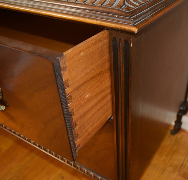 Vintage Jacobean Revival Style Walnut High Dresser