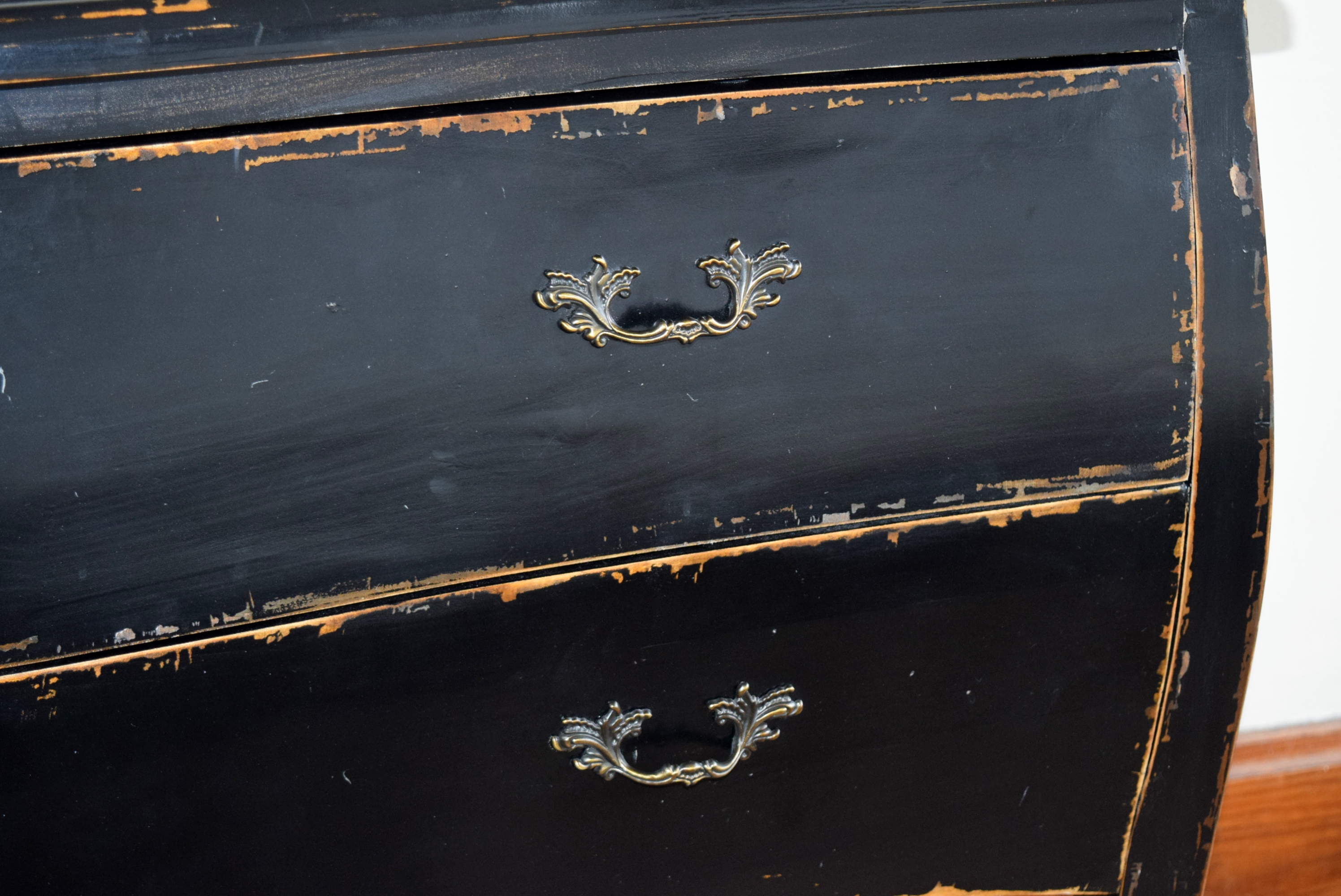 Arhaus Two Drawer Black Chest Console or Buffet