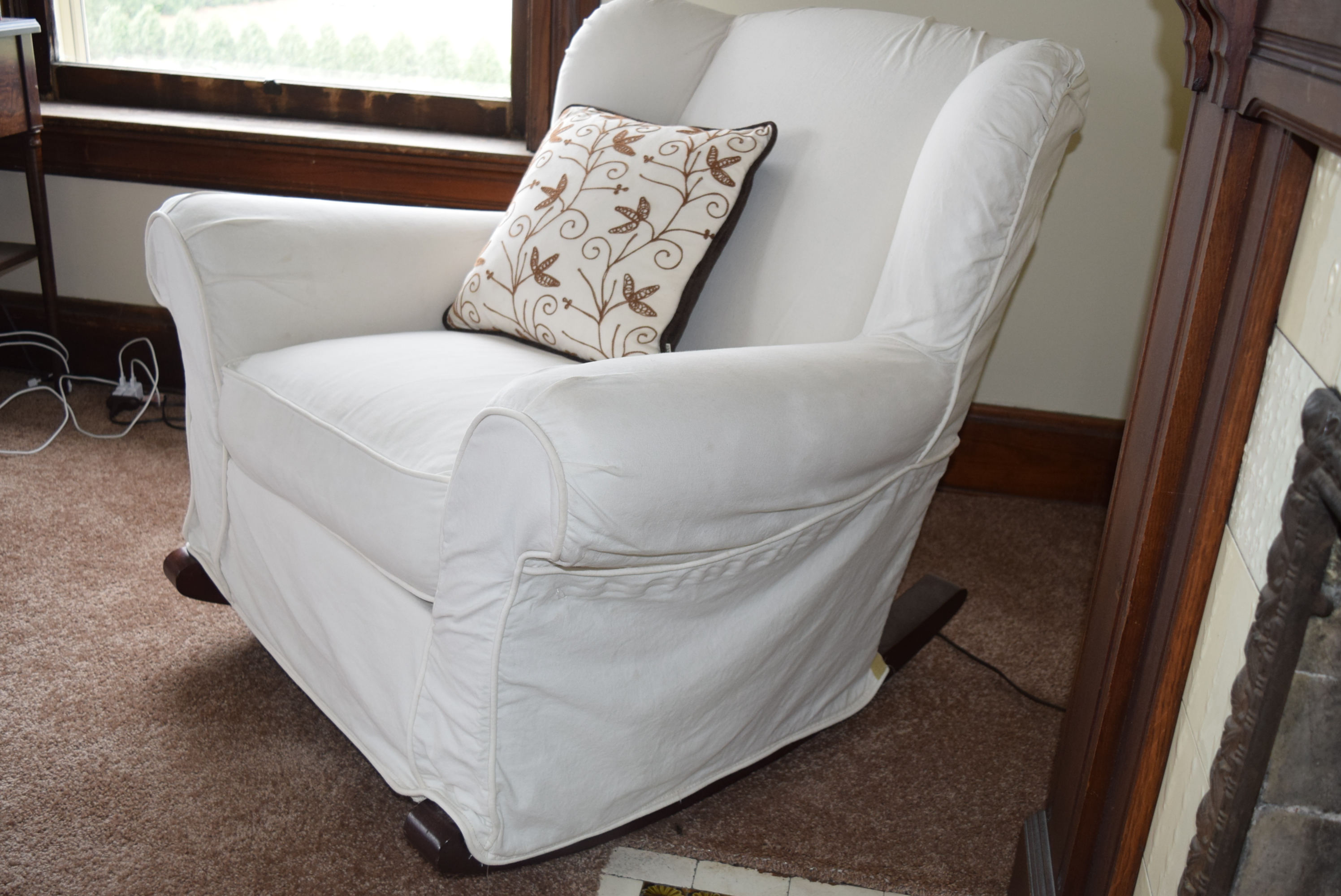 Pottery Barn Slipcovered Rocking Chair