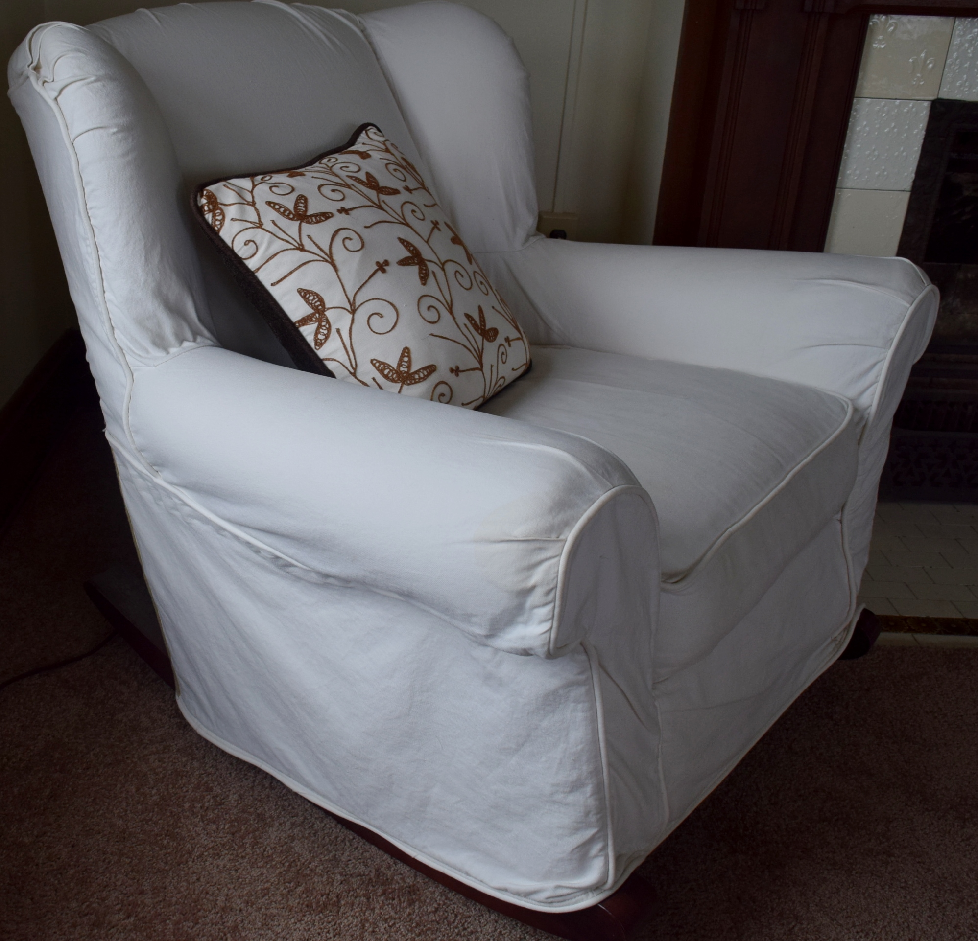 Pottery Barn Slipcovered Rocking Chair