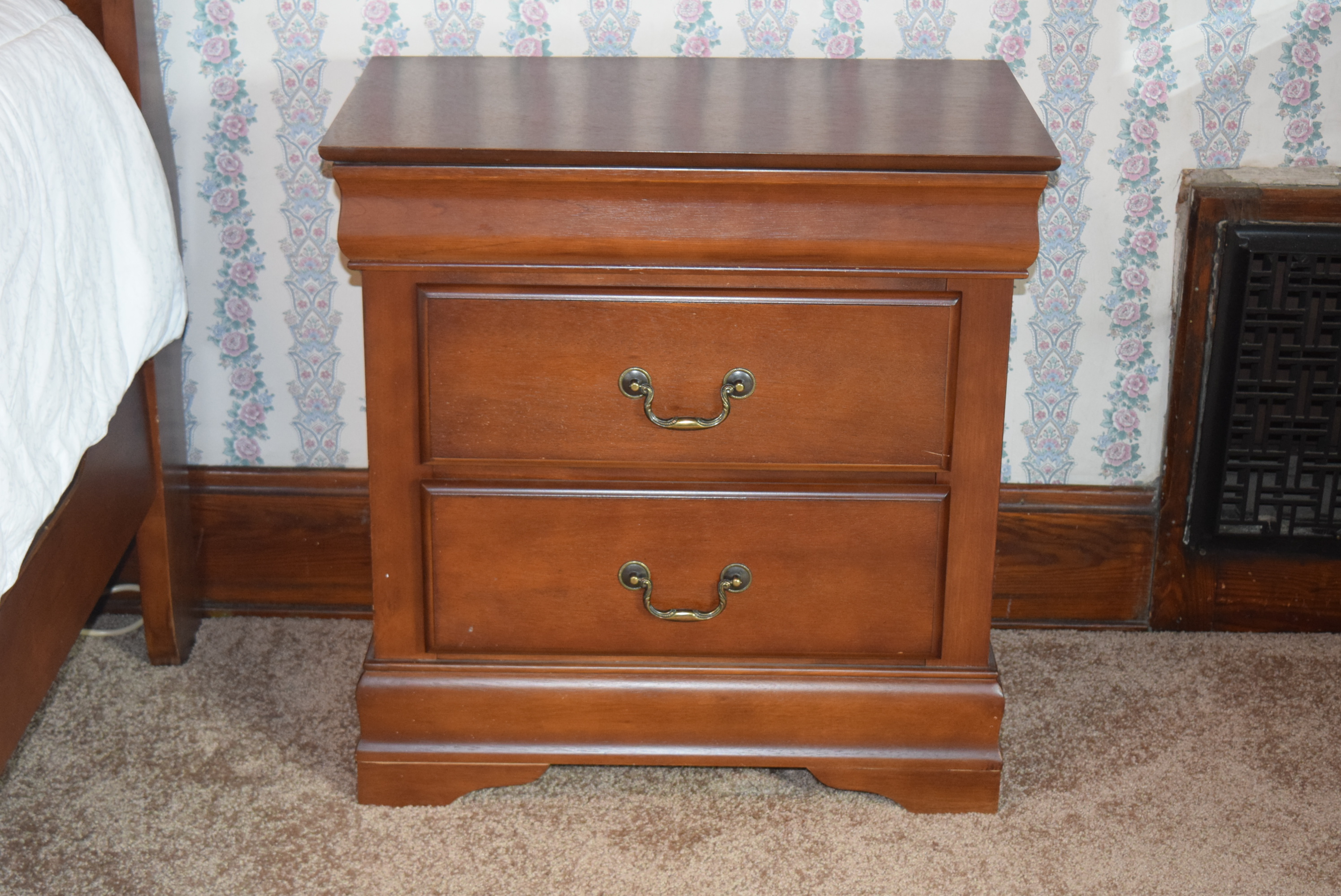 Cherry Two Drawer Night Stand #1