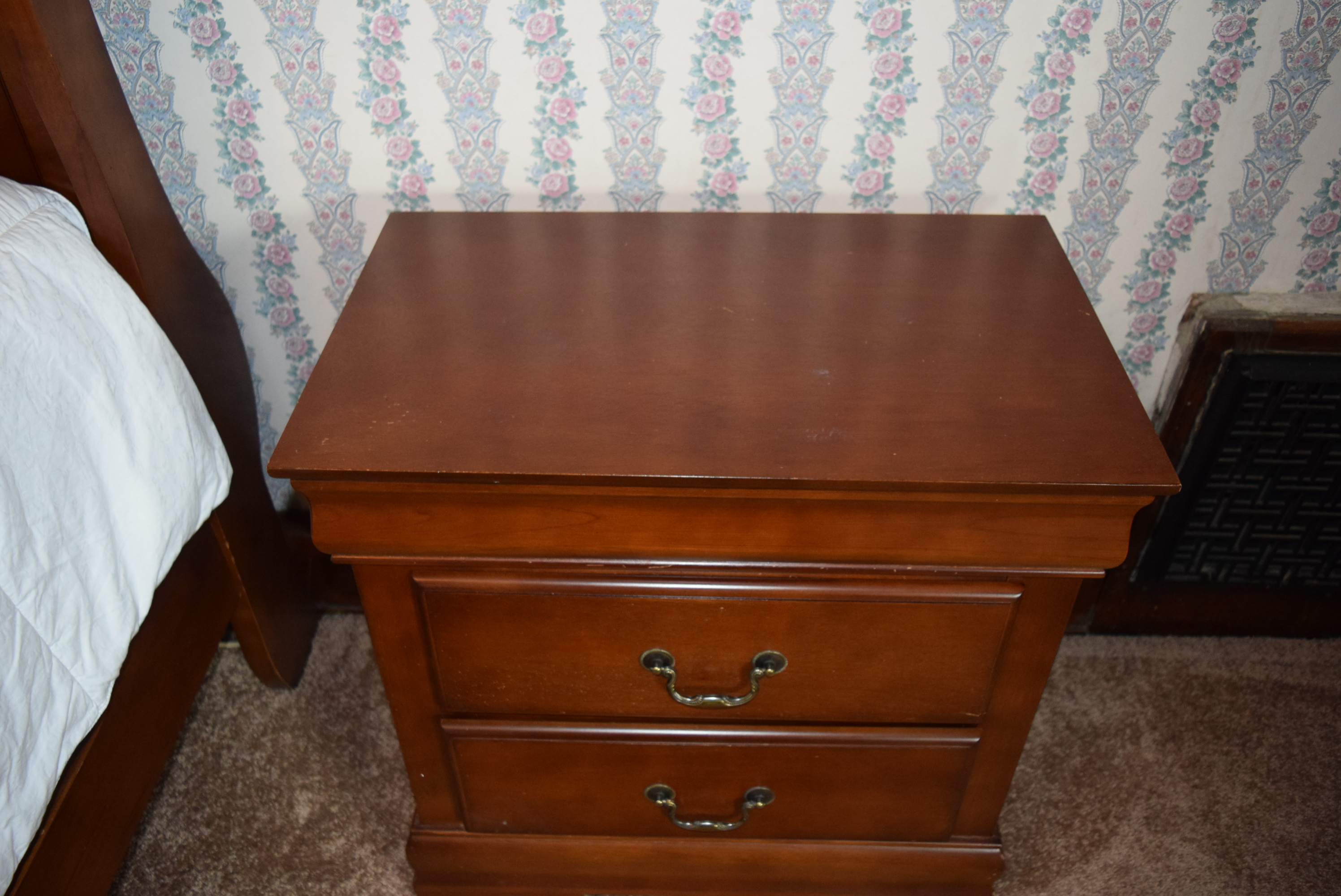 Cherry Two Drawer Night Stand #1