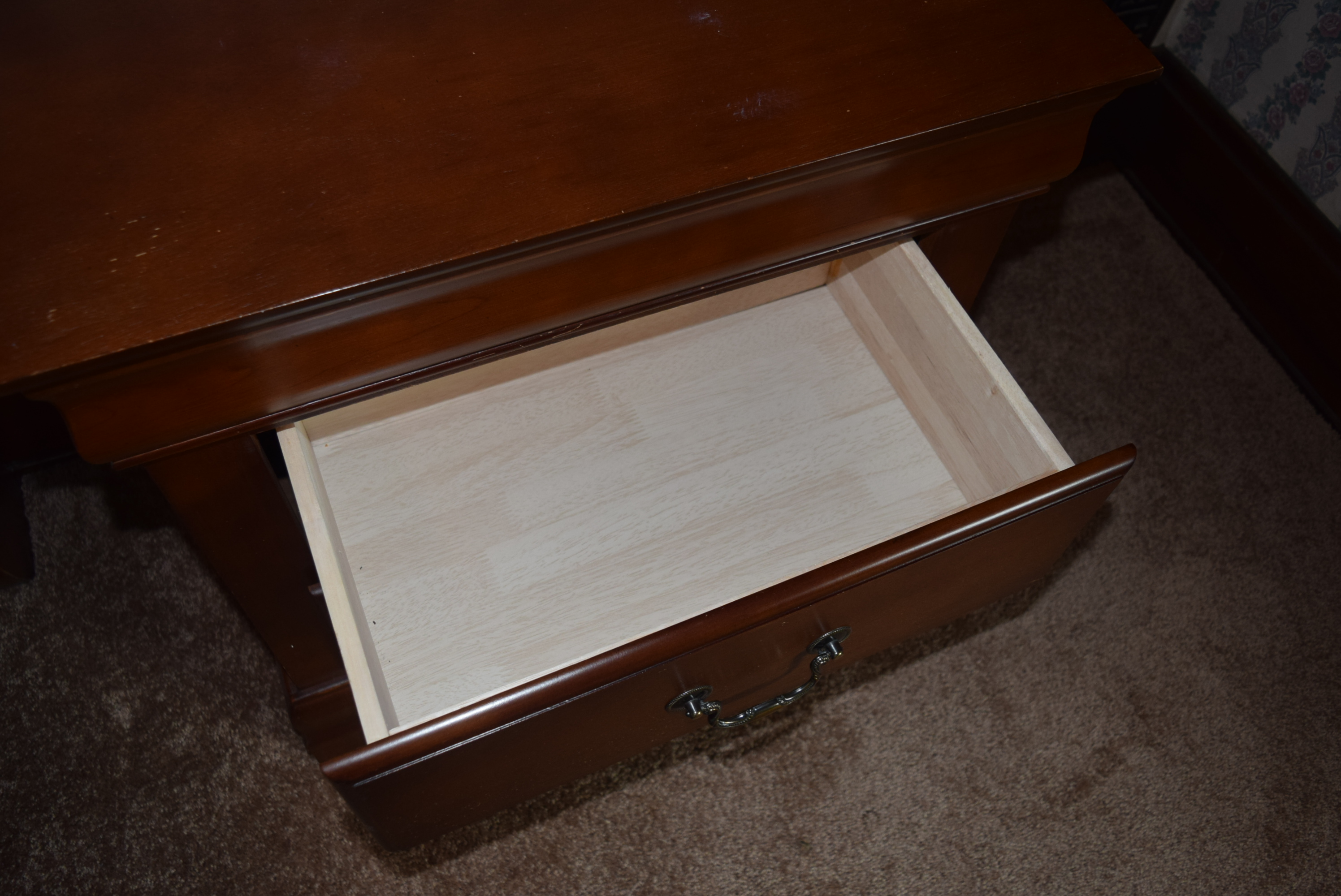 Cherry Two Drawer Night Stand #1