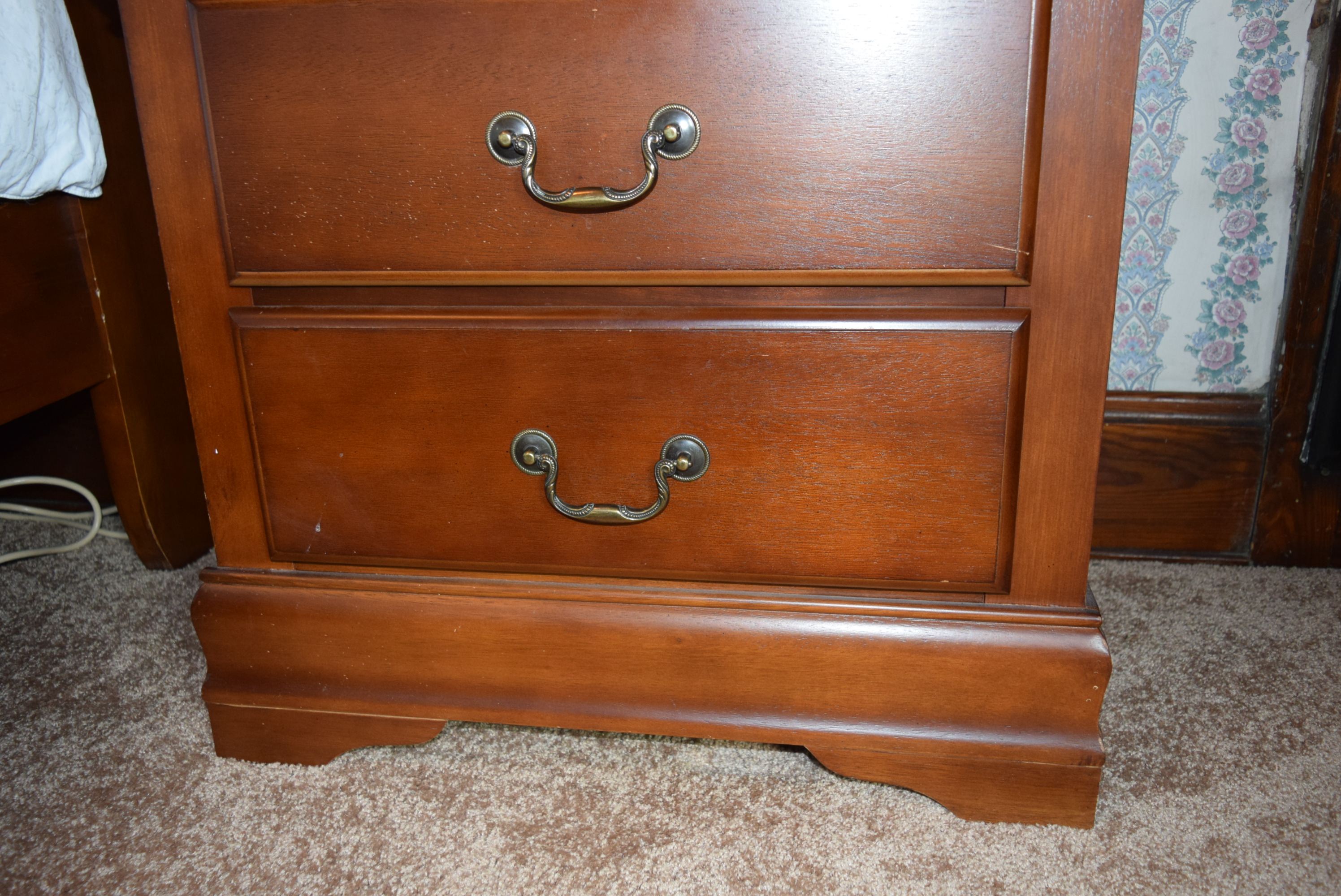 Cherry Two Drawer Night Stand #1