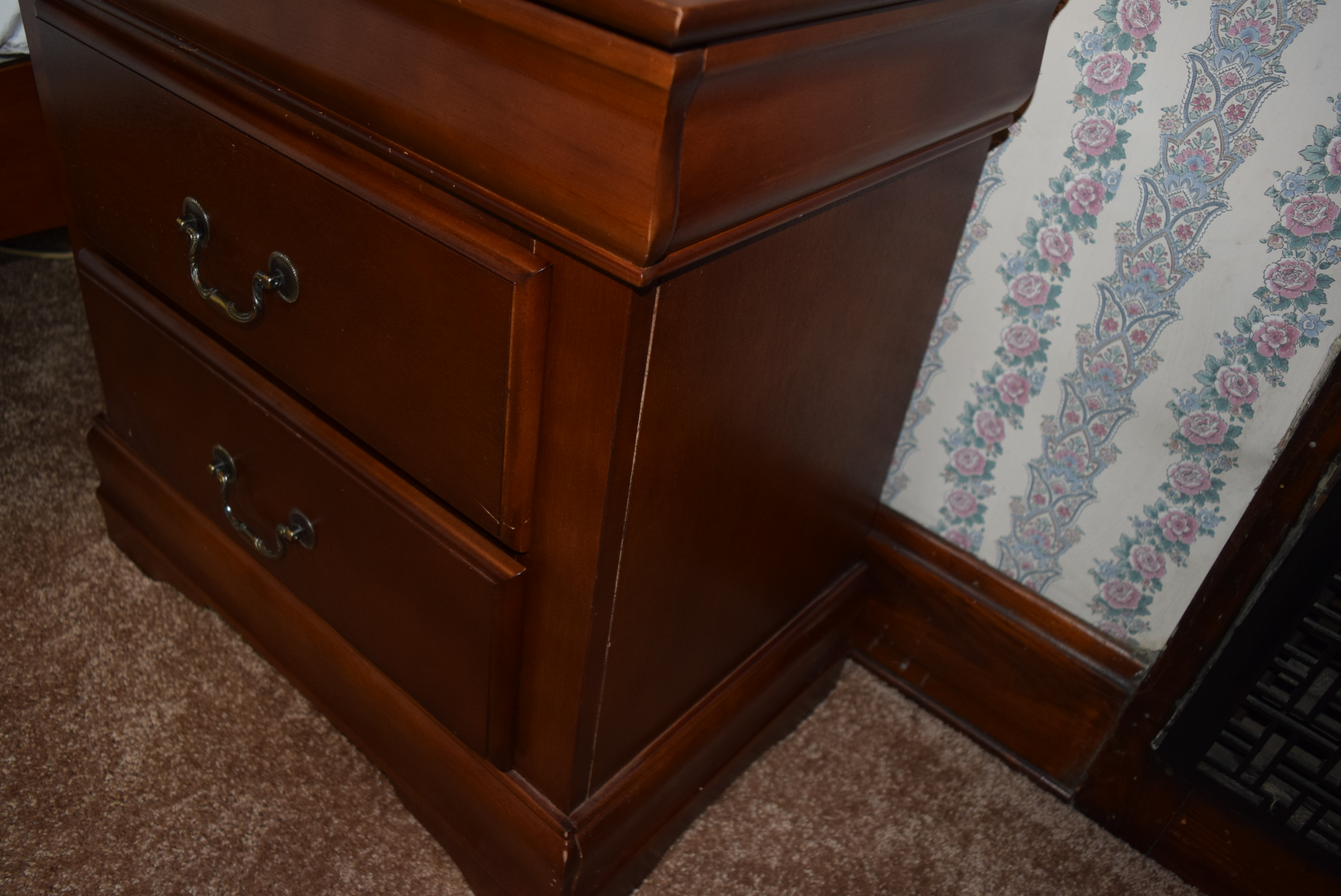 Cherry Two Drawer Night Stand #1