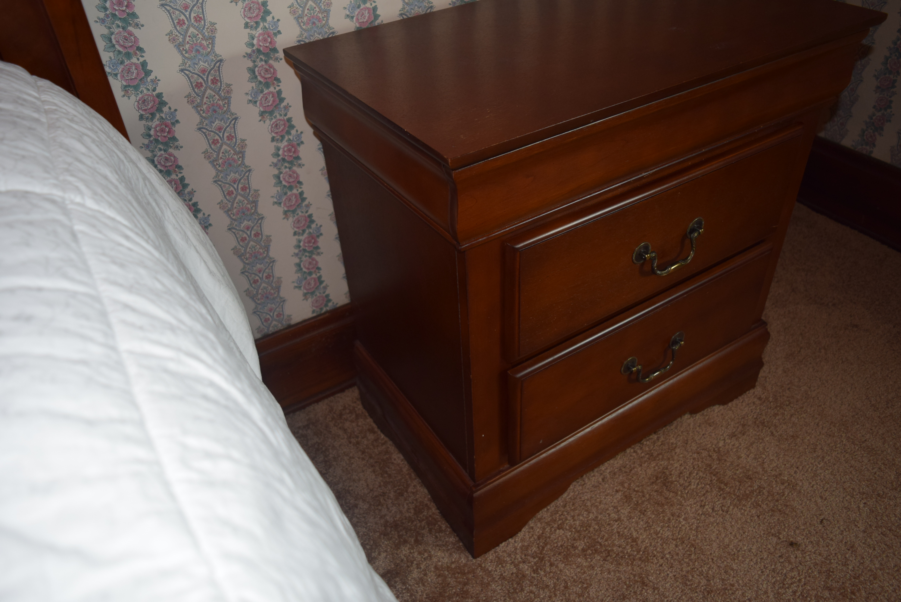Cherry Two Drawer Night Stand #1