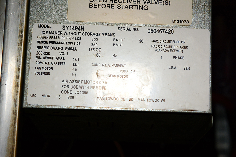 Manitowoc Commercial Ice Make and Follett Storage Bin