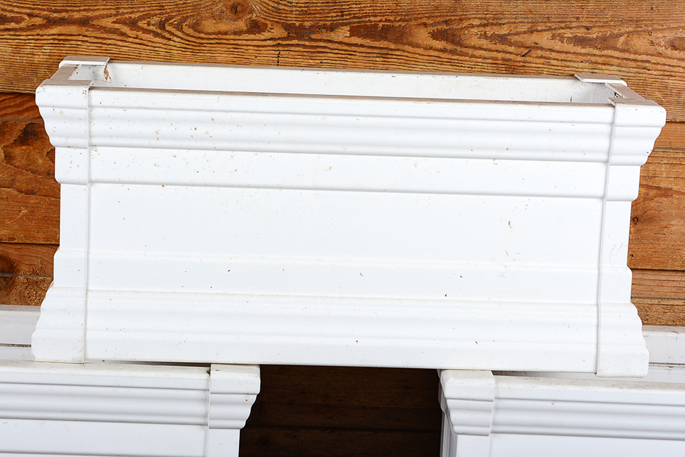 White Plastic Planters