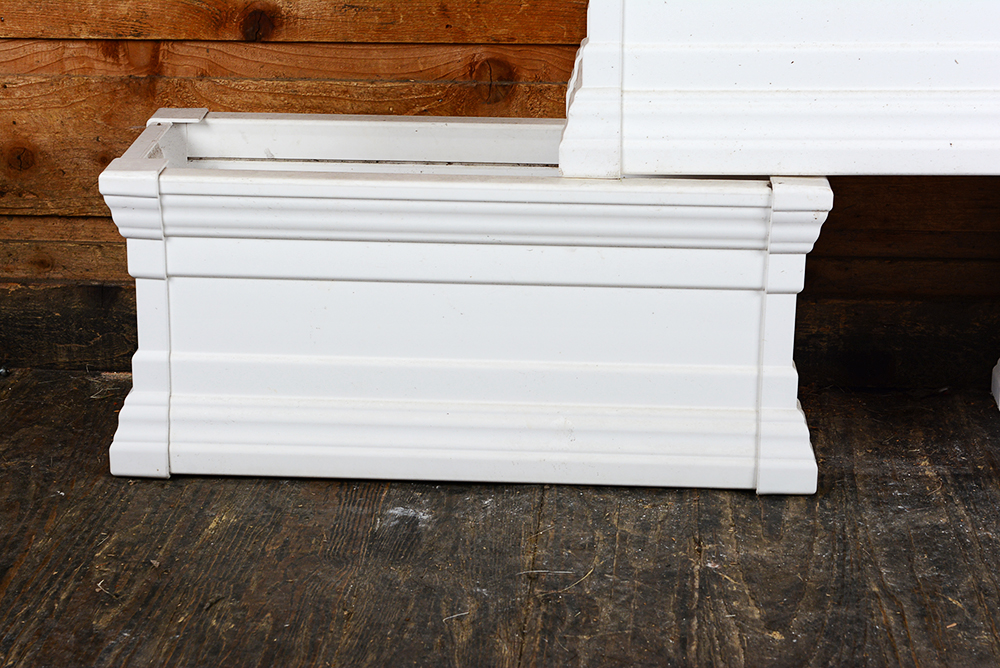 White Plastic Planters