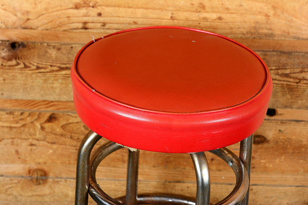 Round Red Bull Bar Table and Stools