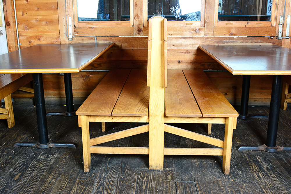 High Back Benches with Tables