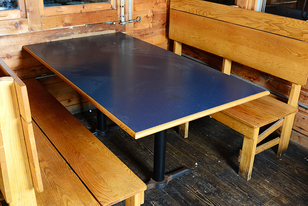 High Back Benches with Tables