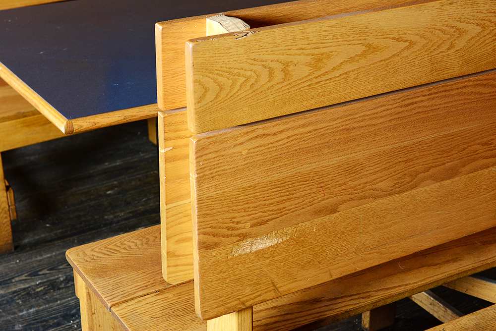 High Back Benches with Tables