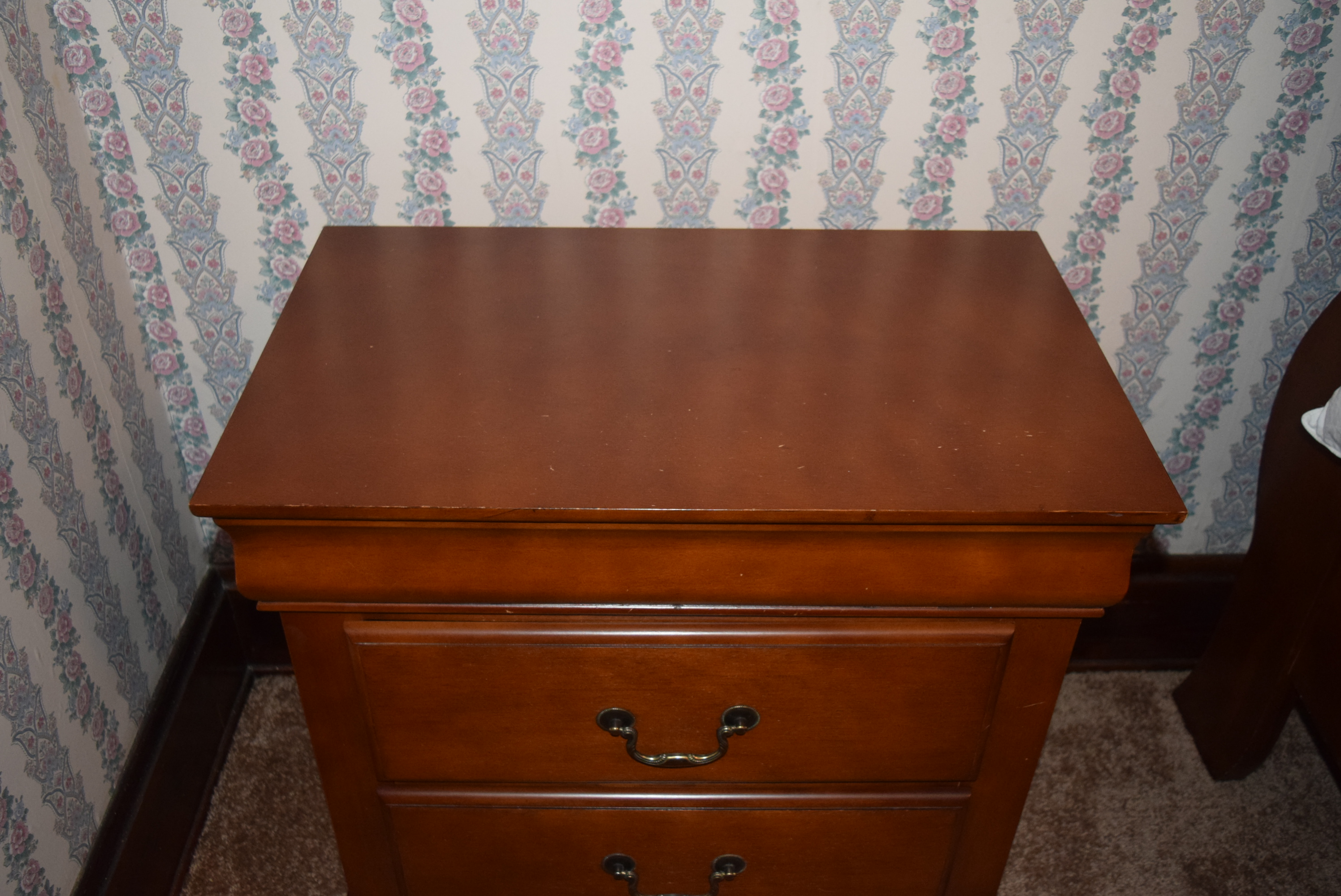 Cherry Two Drawer Nighstand #2
