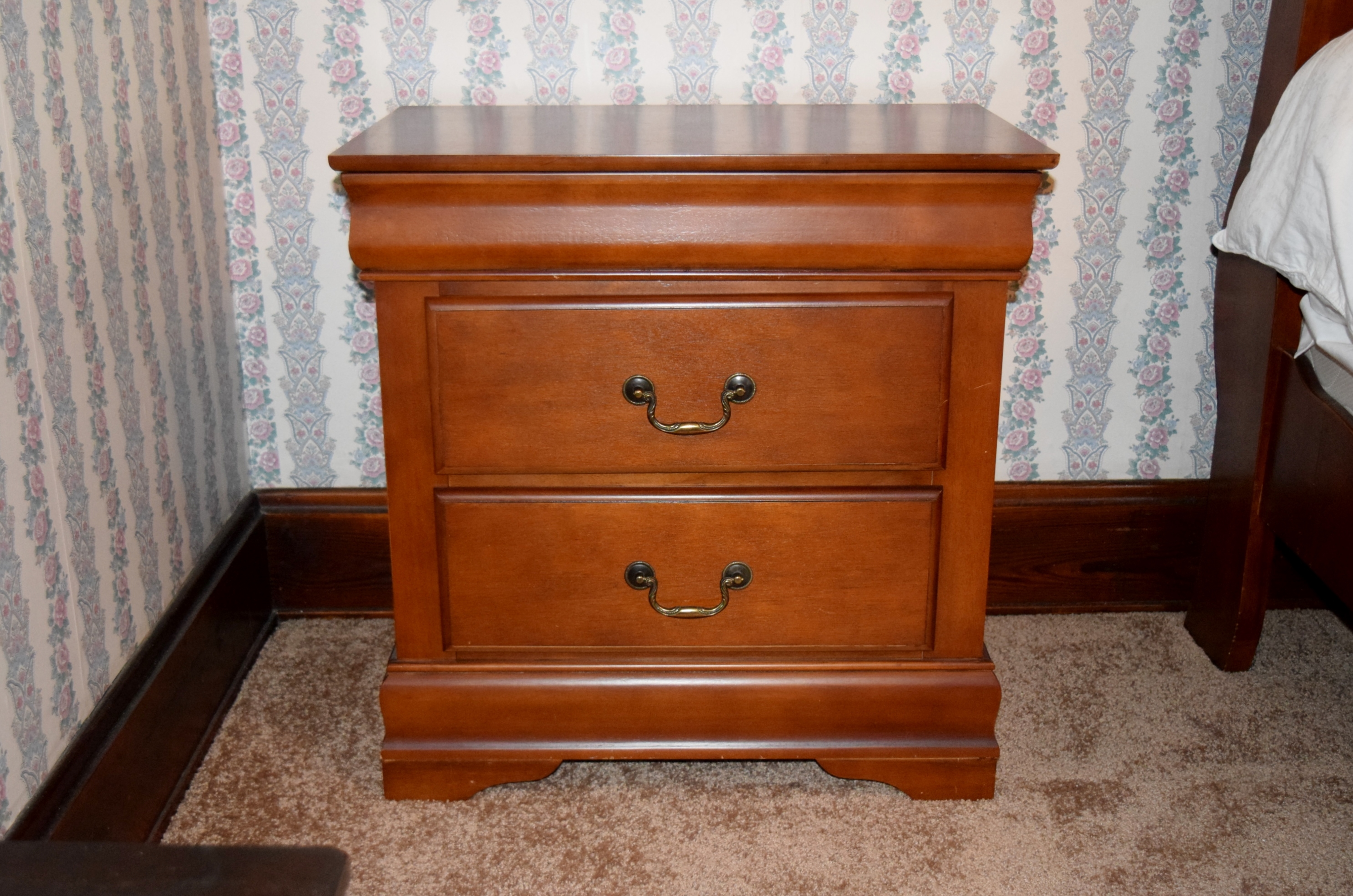 Cherry Two Drawer Nighstand #2