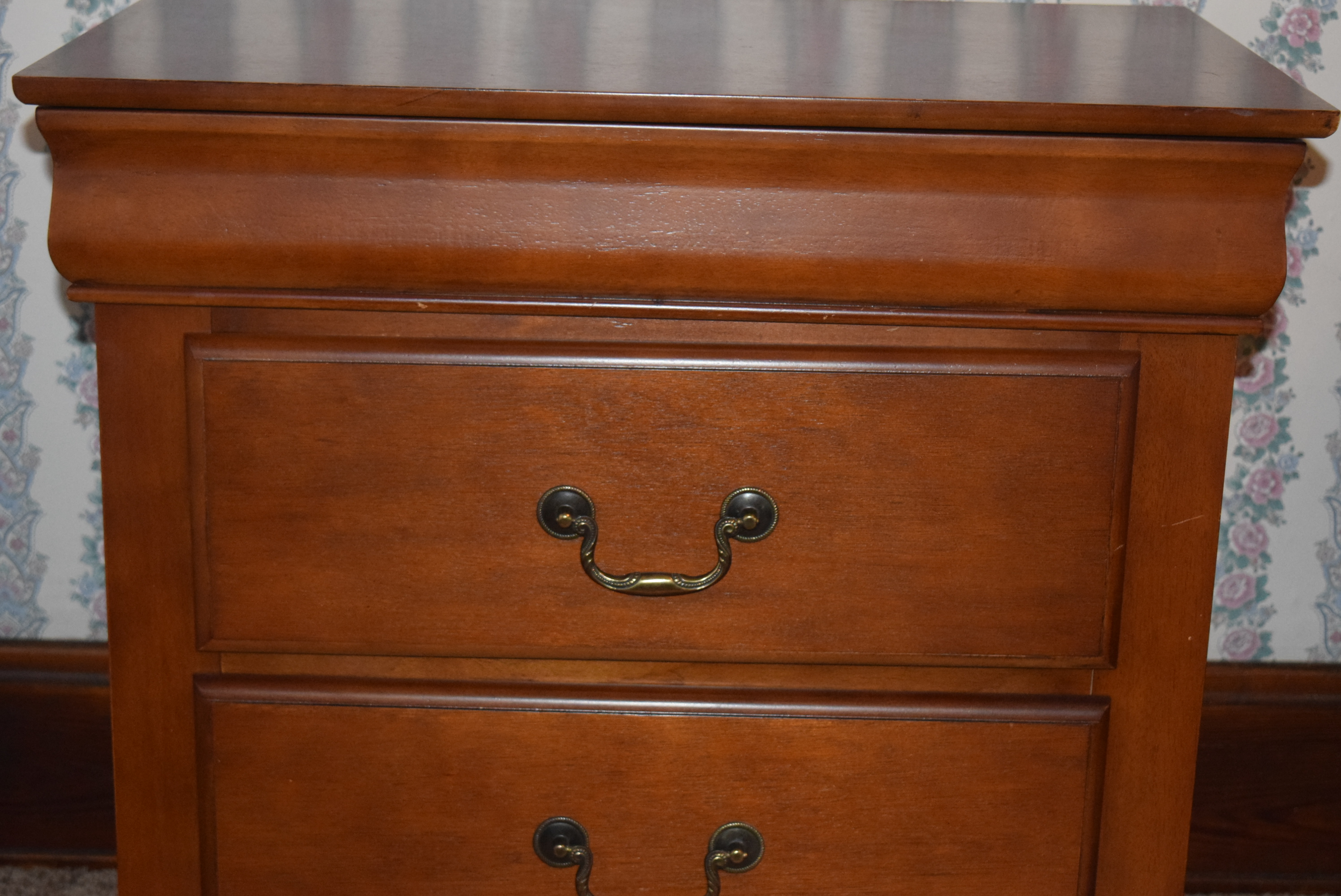 Cherry Two Drawer Nighstand #2