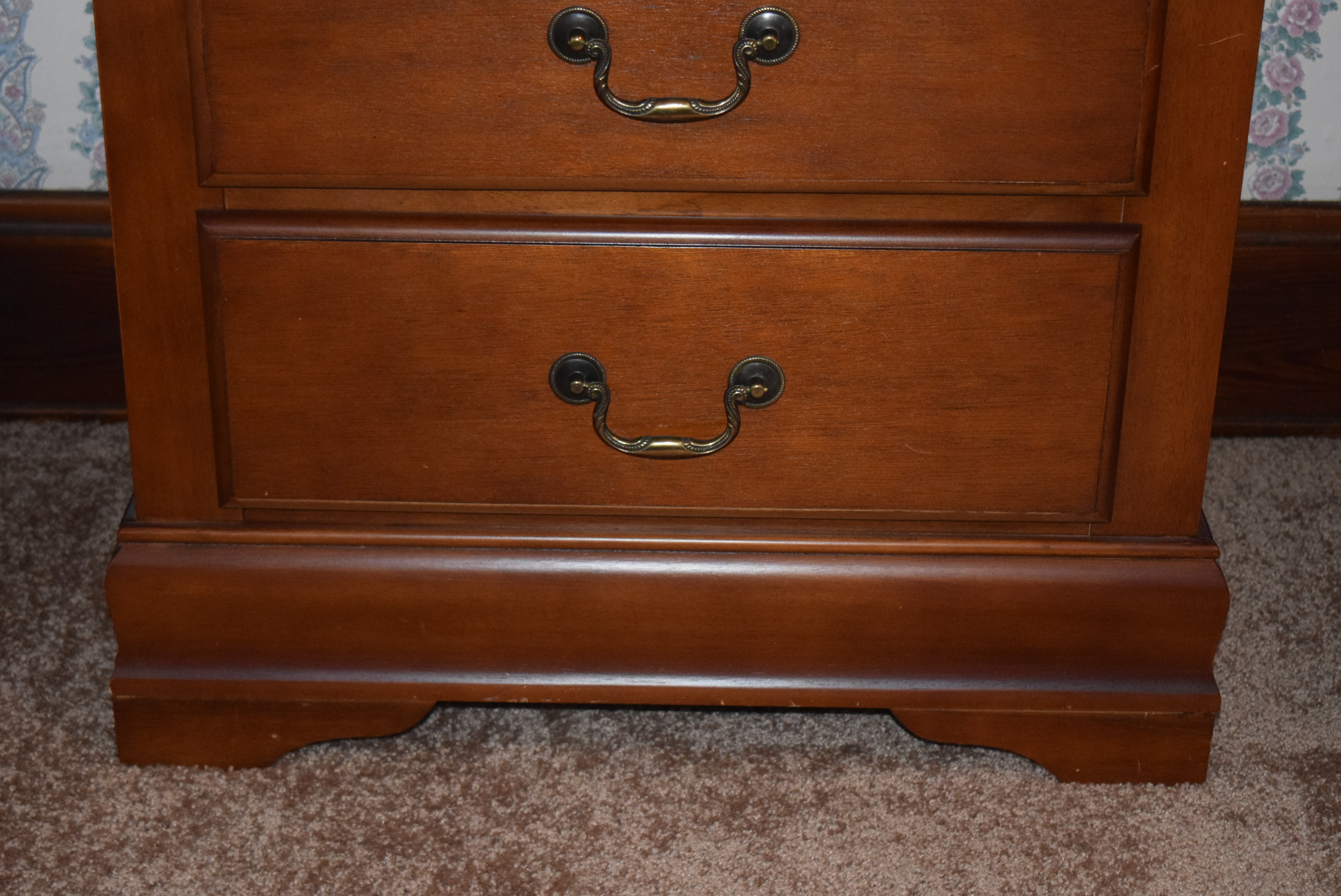 Cherry Two Drawer Nighstand #2