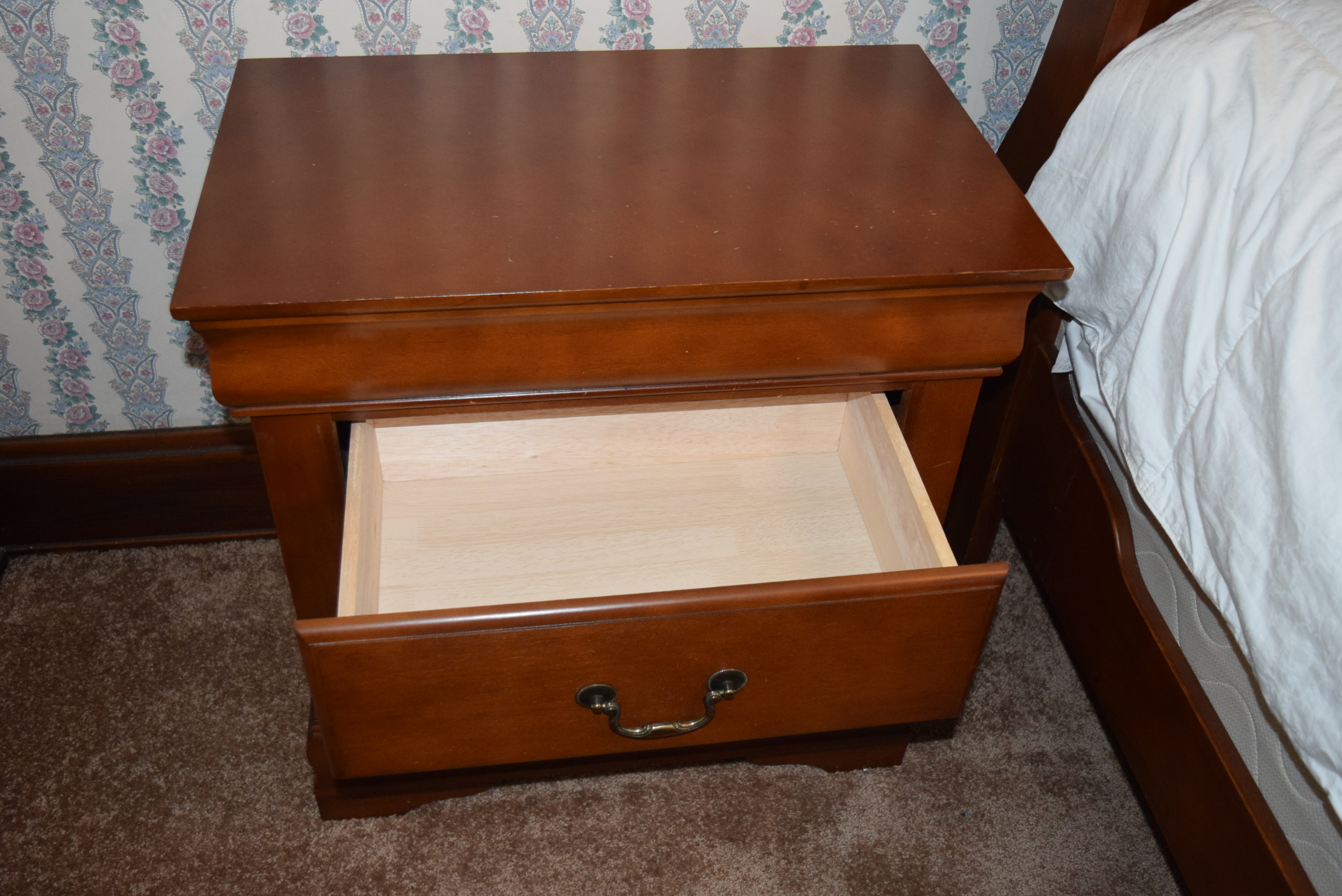 Cherry Two Drawer Nighstand #2