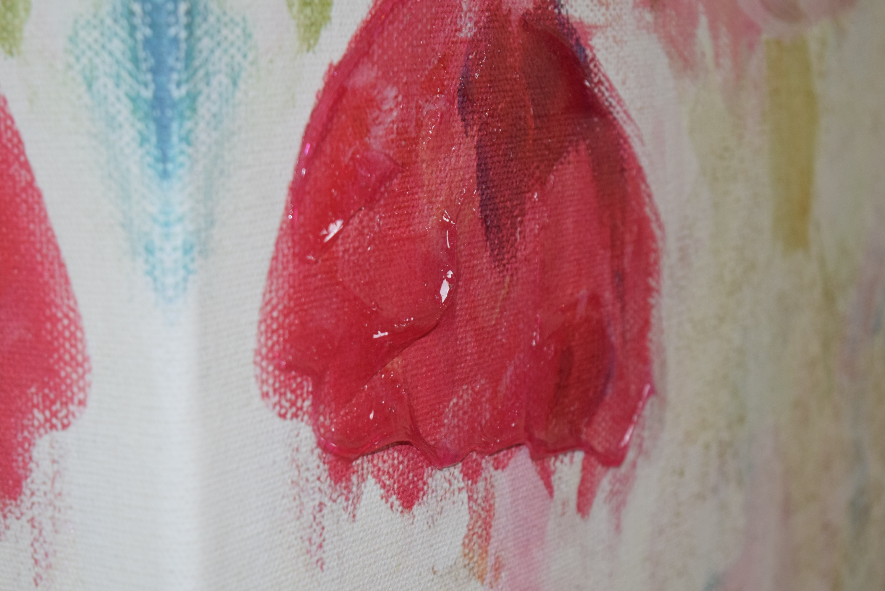 Floral Handpainted Giclee on Canvas by Artist Carrie Schmitt