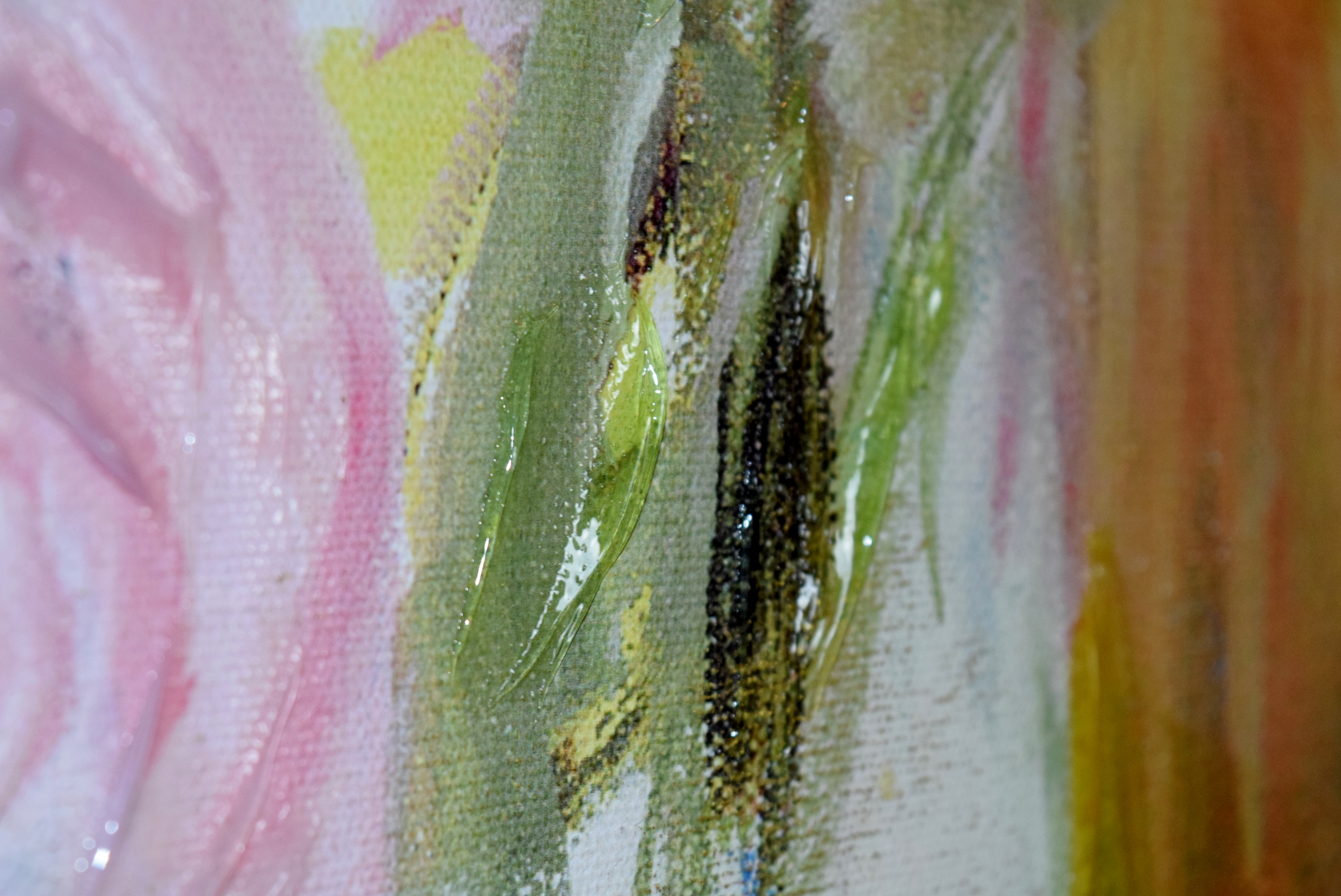 Floral Handpainted Giclee on Canvas by Artist Carrie Schmitt