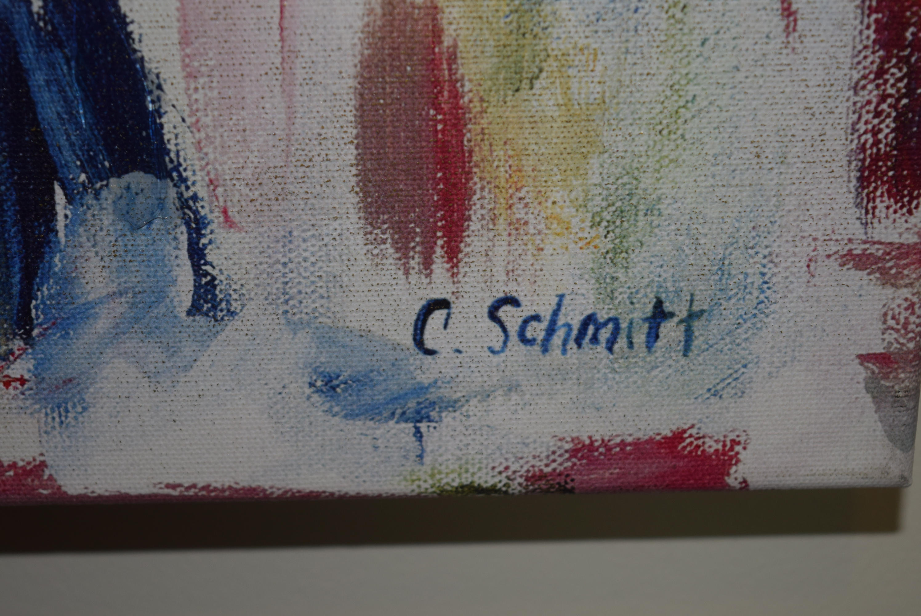 Floral Handpainted Giclee on Canvas by Artist Carrie Schmitt