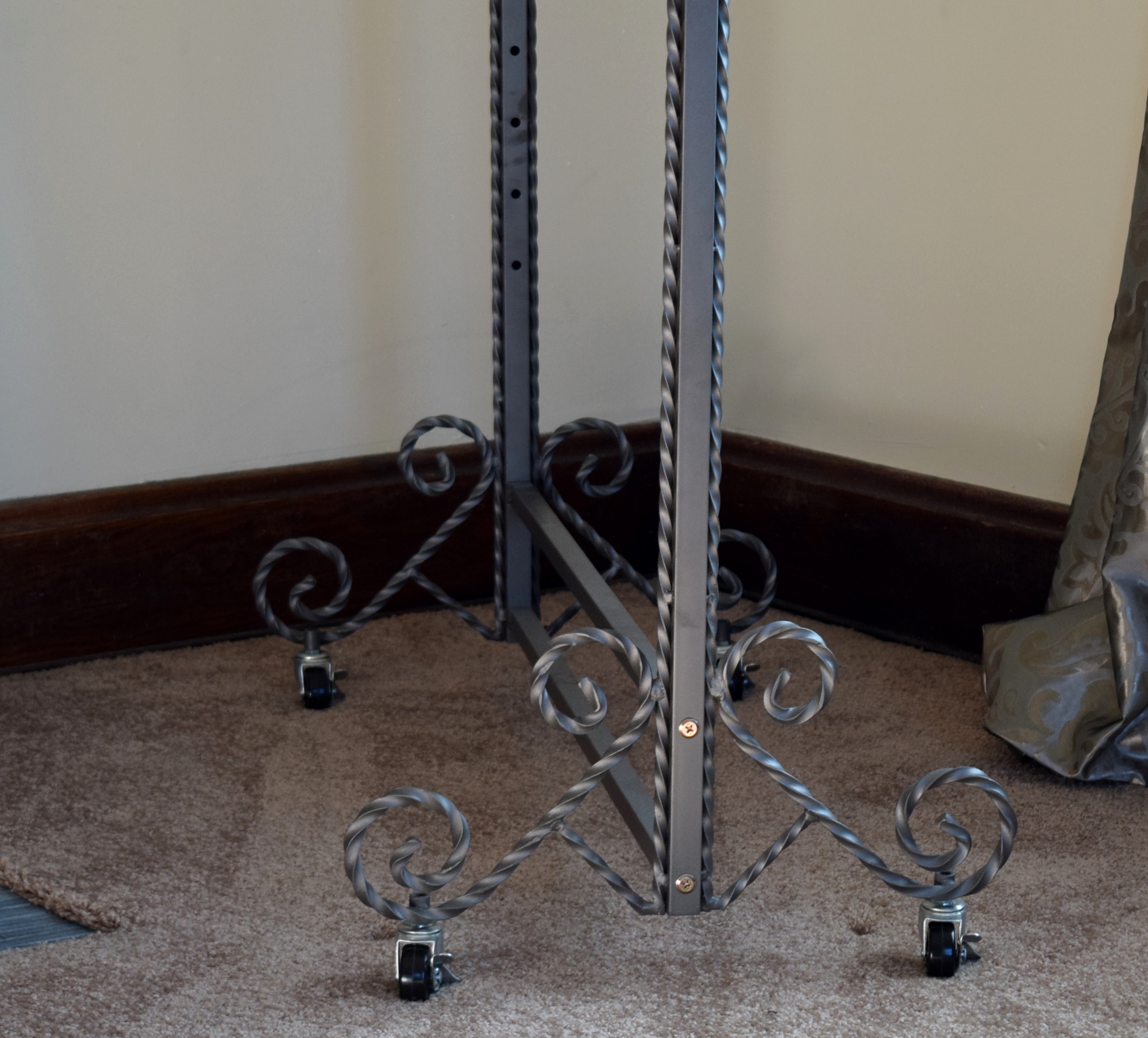 Boutique Style Double Bar Garment Rack on Casters