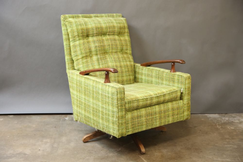 Two Vintage Upholstered Armchairs