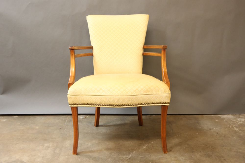 Two Vintage Upholstered Armchairs