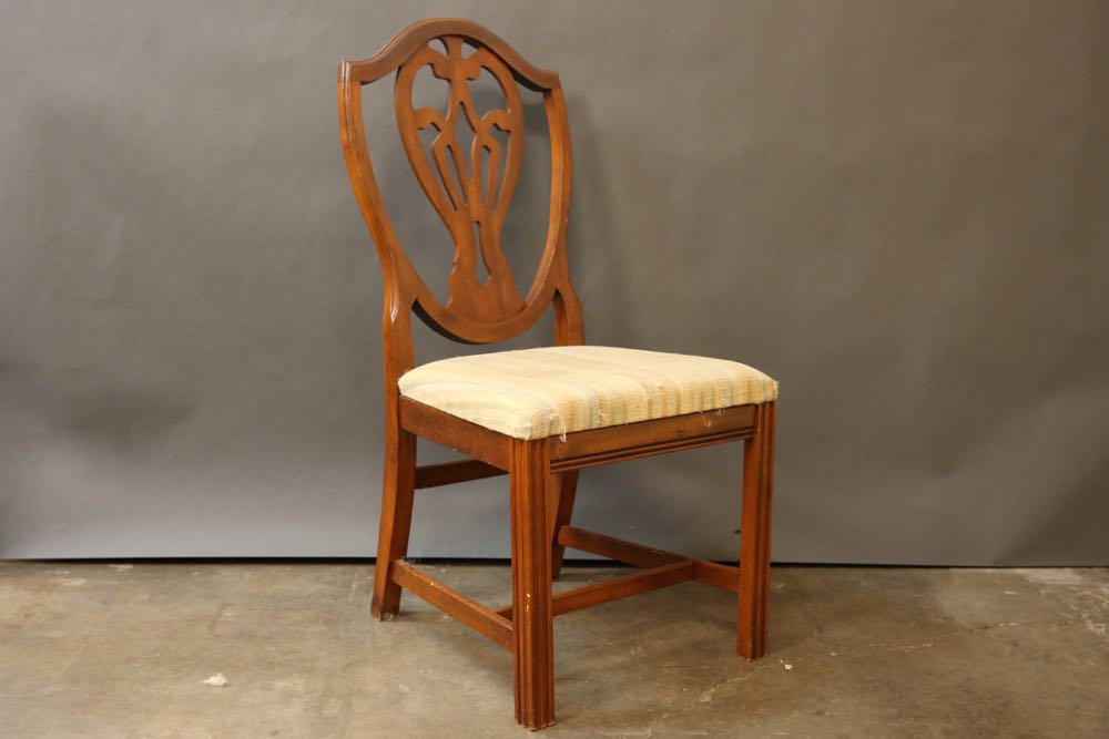Four Reproduction Hepplewhite Style Dining Chairs