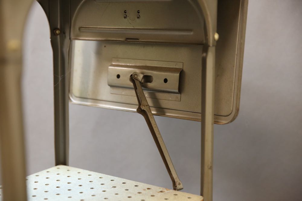 Vintage Metal Typewriter Stand and Desk Chair