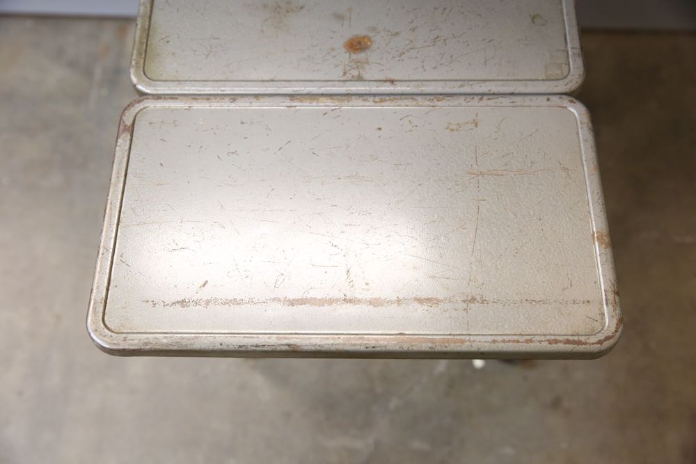 Vintage Metal Typewriter Stand and Desk Chair