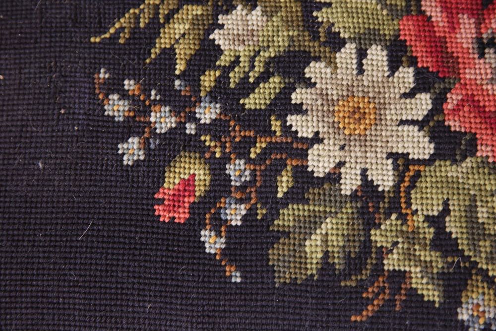 Vintage Needlepoint Footstool