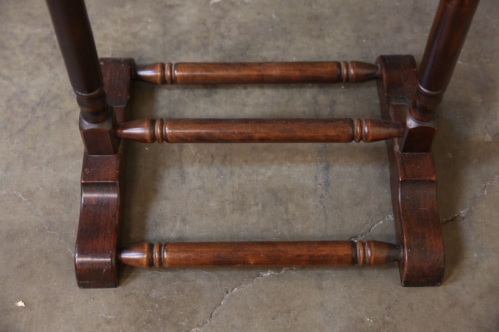 Wooden Clothes Valet and Marble Top Occasional Table