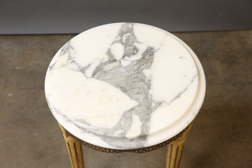 Wooden Clothes Valet and Marble Top Occasional Table